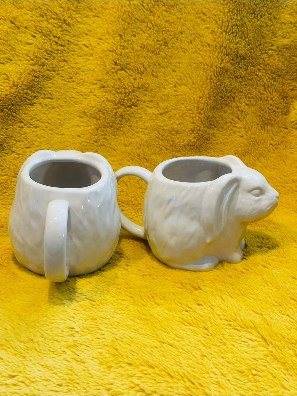 THRESHOLD Stoneware Figural BUNNY Mug White Target Decor Cup Glass Rabbit “2”